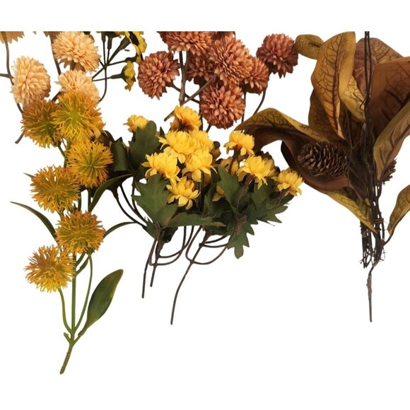 Autumn Floral Arrangement Supplies Mix Mums Fall Leaves Berries Wreath Craft Déc - Picture 3 of 16